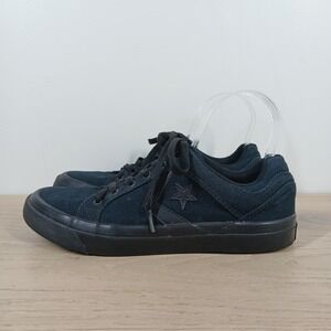 Converse Star Player Mens 7 Women 8.5 Low Top Canvas Sneakers Triple Black Shoes